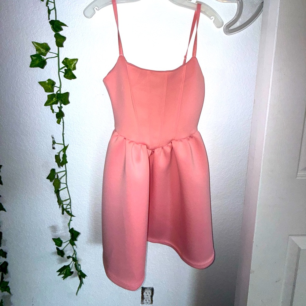 Fashion Nova Blush Pink Corset Mini Dress – Size M (NWT)